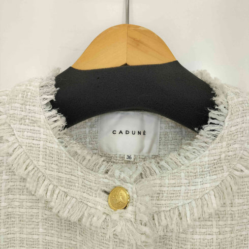 カデュネ CADUNE スプリング ツイード ジレ ベスト レディース  36